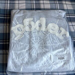 OG Web Heather Gray Spider Hoodie       Brand new/Authentic✅